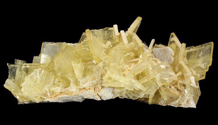 Yellow Barite Crystal Cluster - Peru #64137